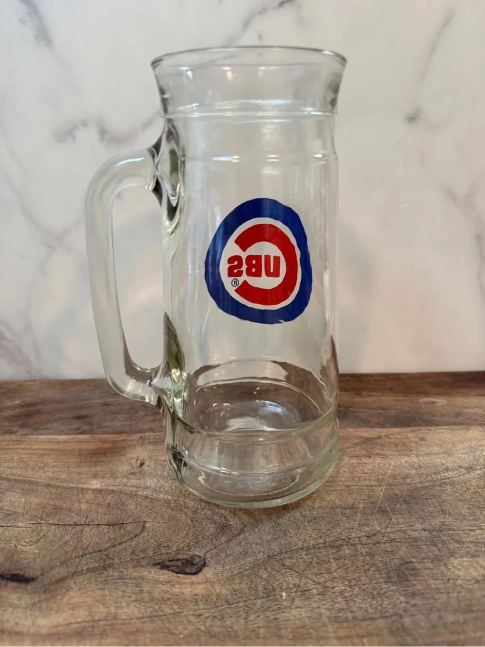 Vintage Chicago Cubs Glass Beer Mug